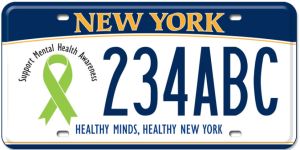 Healthy Minds for A Healthy New York - License PLate