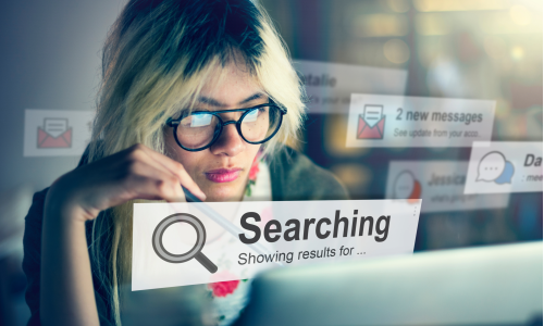 Portrait from the back of a young man in bright big headphones b