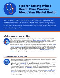 Tips for Talking with a Health Care Provider About Your Mental Health