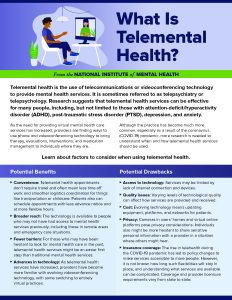 What Is Telemental Health